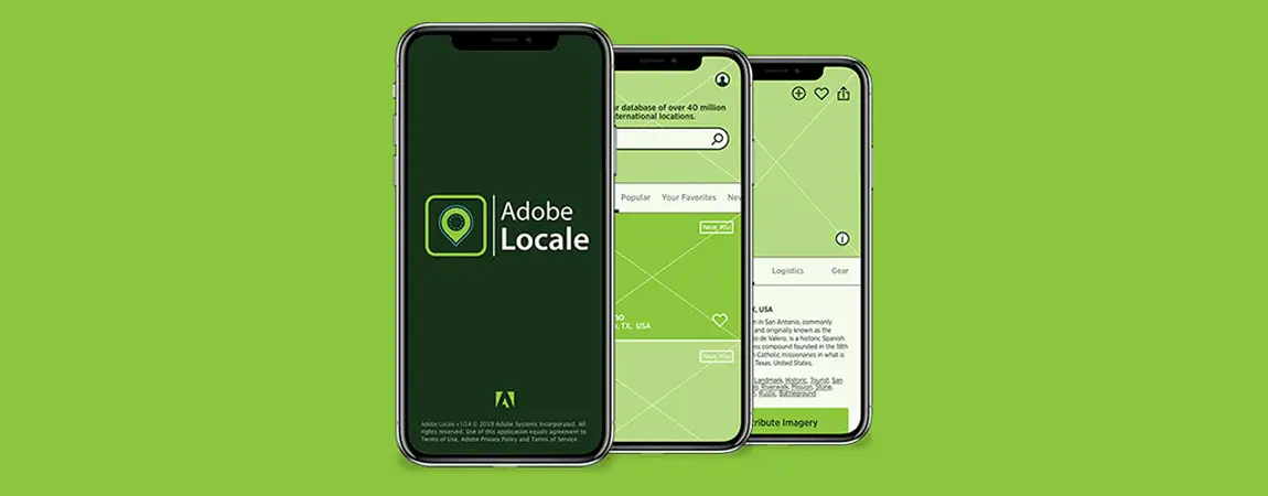 Adobe Locale App Mockups